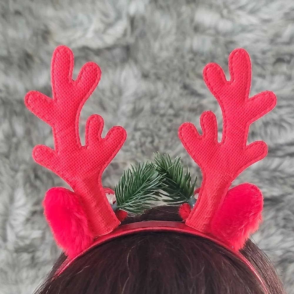 Sparkling Red Antler Headband